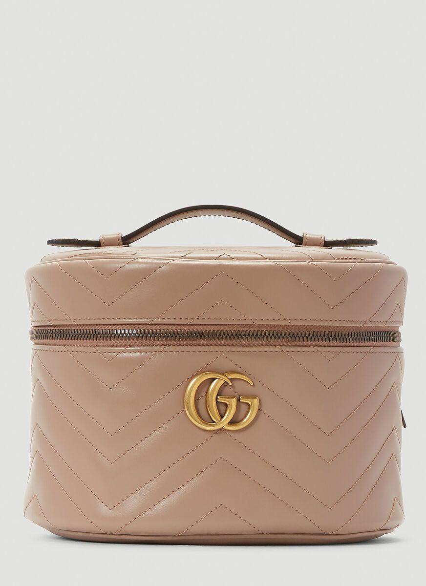 Gucci GG Marmont Cosmetic Case in Natural | Lyst