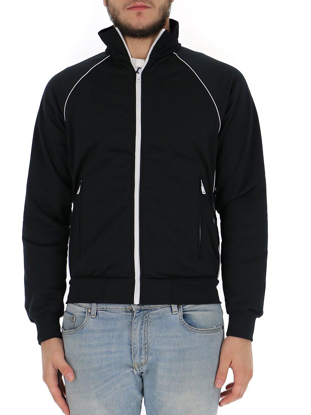 Prada Synthetic Logo Track Jacket in Black for Men - Lyst