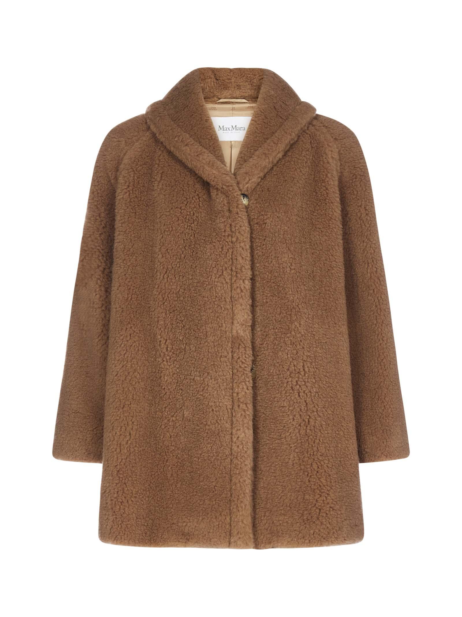 Max Mara Synthetic Teddy Coat in Brown - Lyst