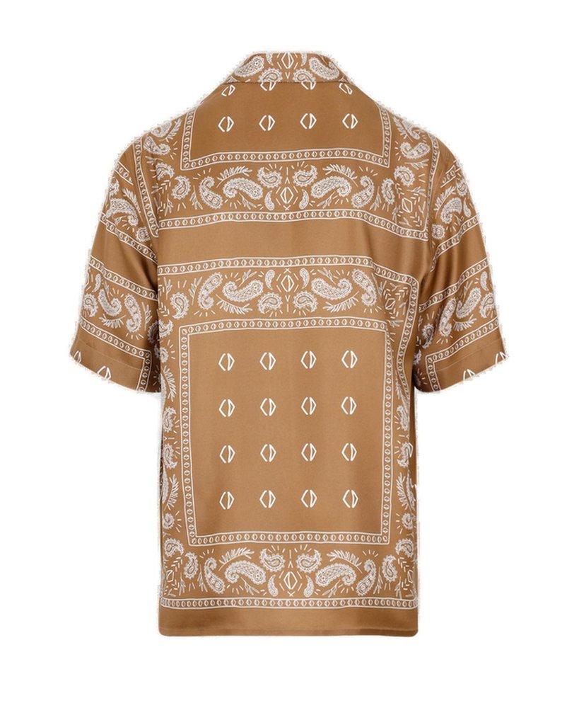 Dior Bandana Print Short-sleeved Shirt in Brown for Men