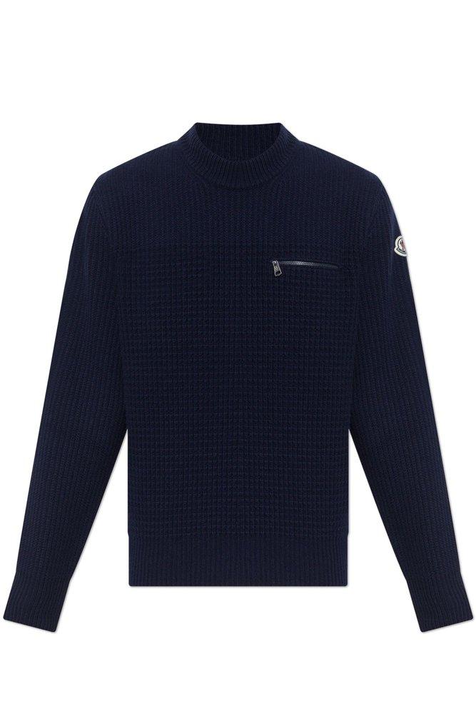 Moncler blue jumper hot sale