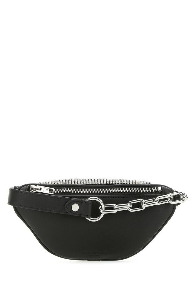 Alexander Wang Rhinestone Raffia Belt Bag in Gray Lyst