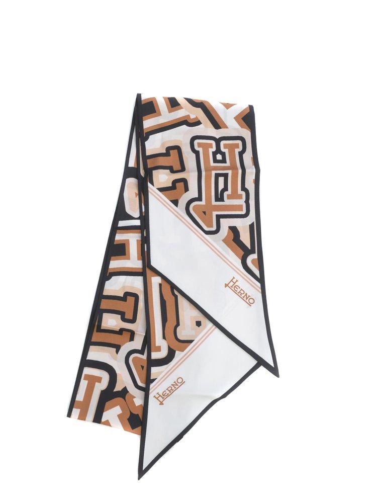 Herno Logo Detailed Scarf in White | Lyst