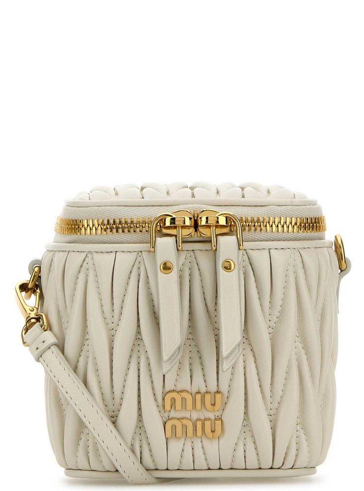 Miu Miu Zip-Up Crossbody Bag in Metallic | Lyst