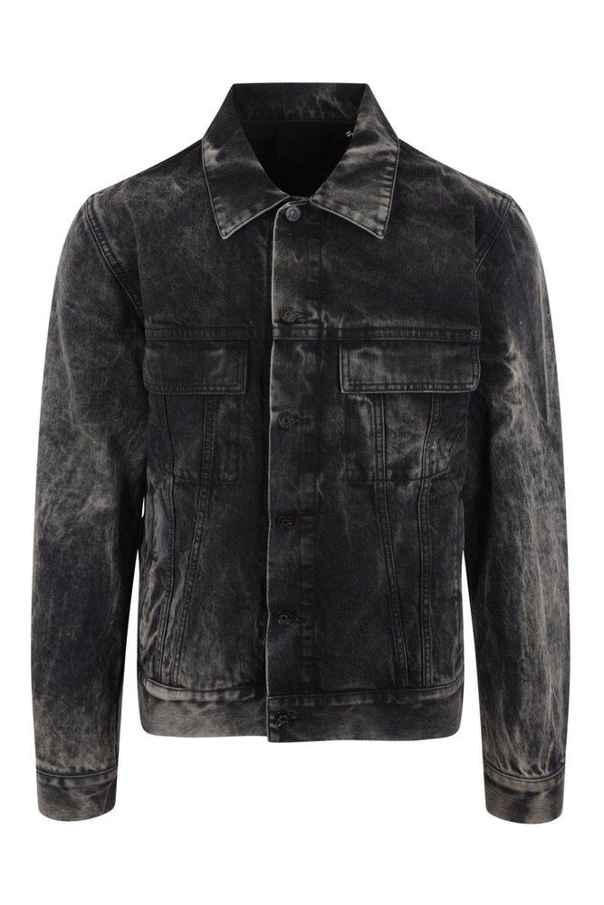 X Chito Tag Effect 4 G Denim Jacket in Black - Givenchy