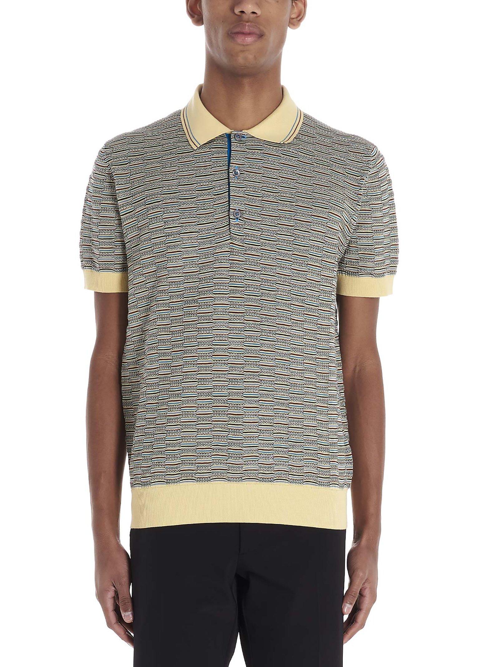 Prada Cotton Jaquard Polo in Gray for Men - Save 13% - Lyst