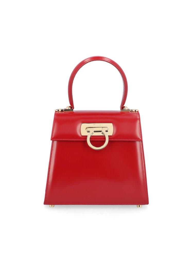 Ferragamo Iconic Small Top Handle Bags in Red Lyst