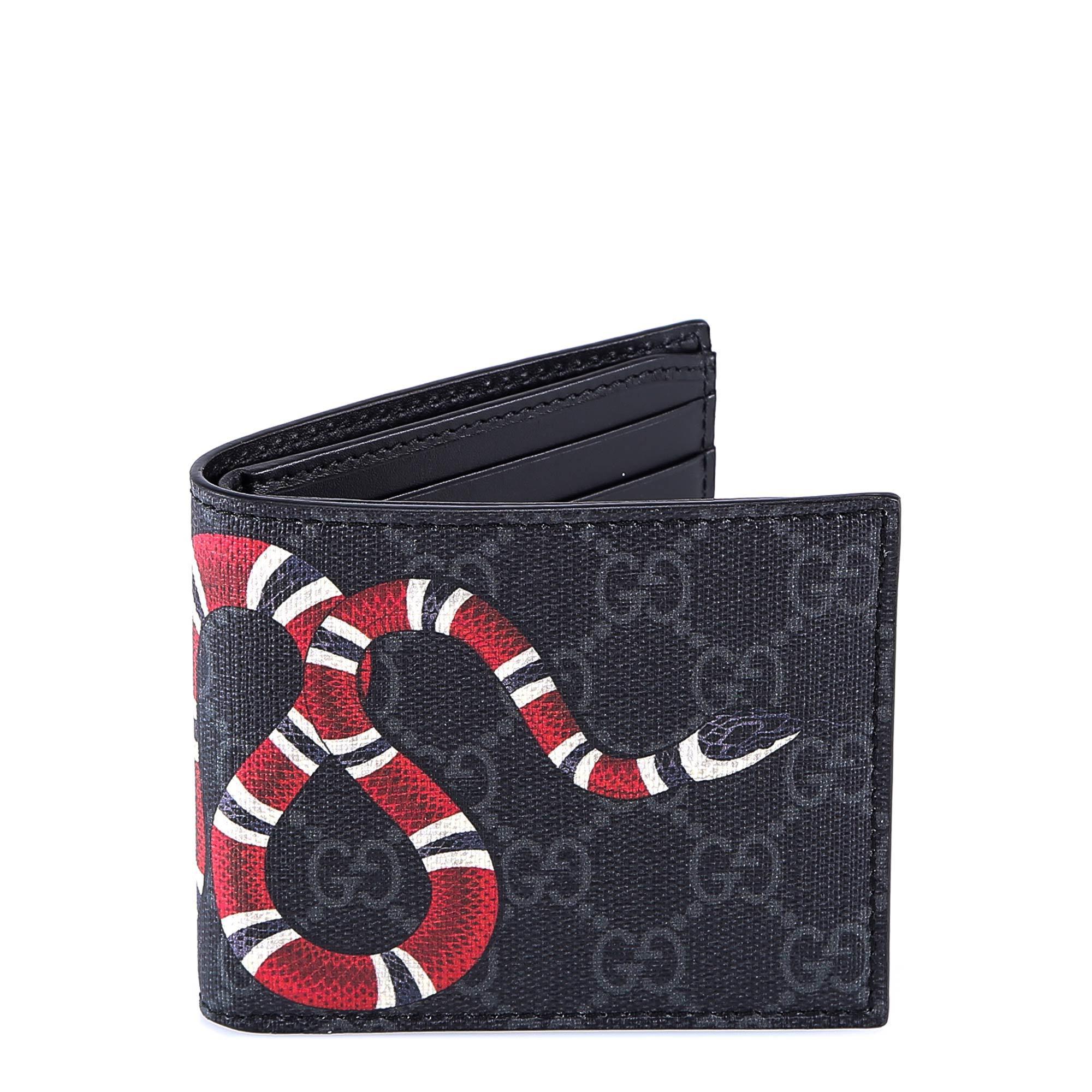 gucci black kingsnake wallet