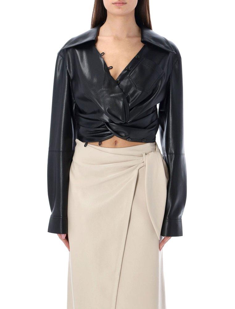 Nanushka outlet leather top