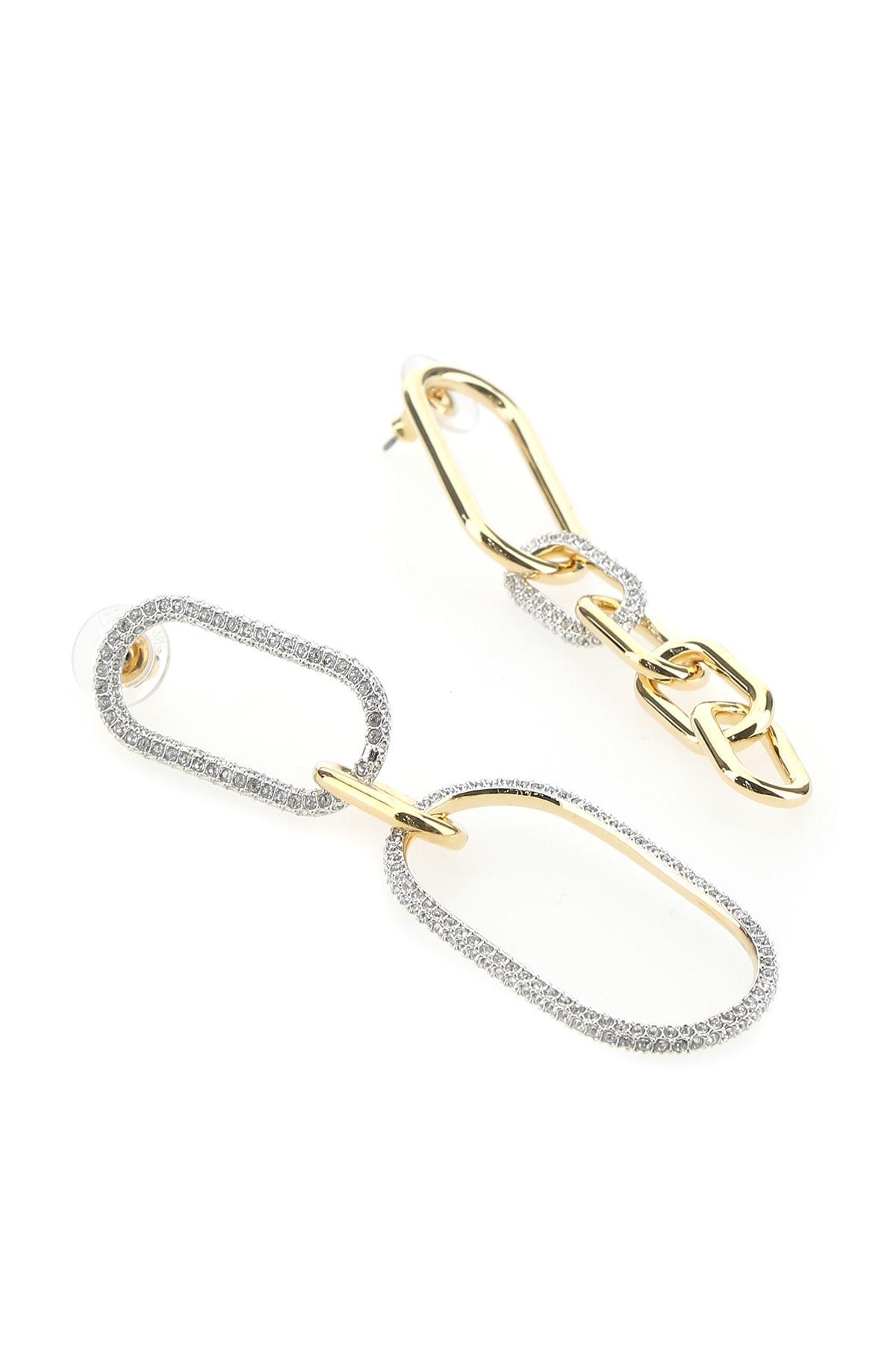 Swarovski Time Pierced Earrings Earring in Gold (Metallic) | Lyst