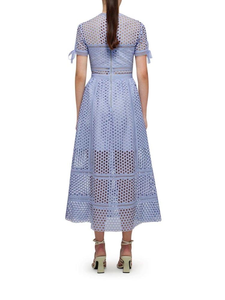 オールインワン・サロペット Self-Portrait Lilac Lace Midi Dress Lilac Lace Button Front Midi Dress – self-portrait
