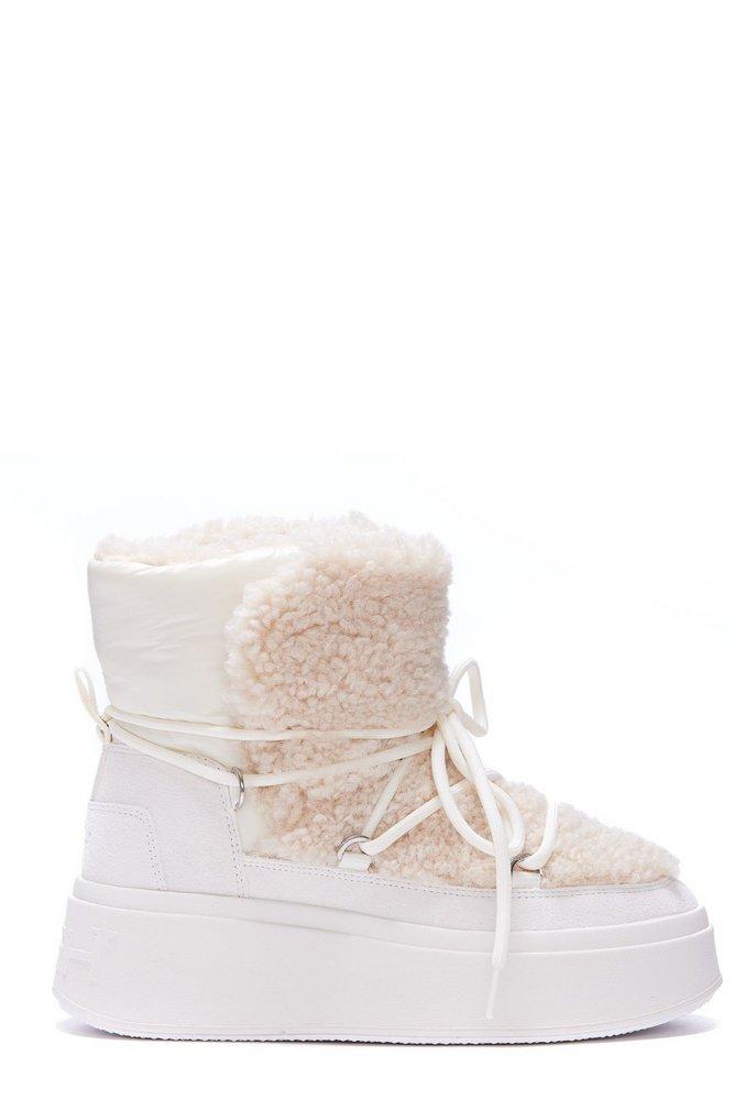 Ash Moboo Lace-up Snow Boots in White | Lyst