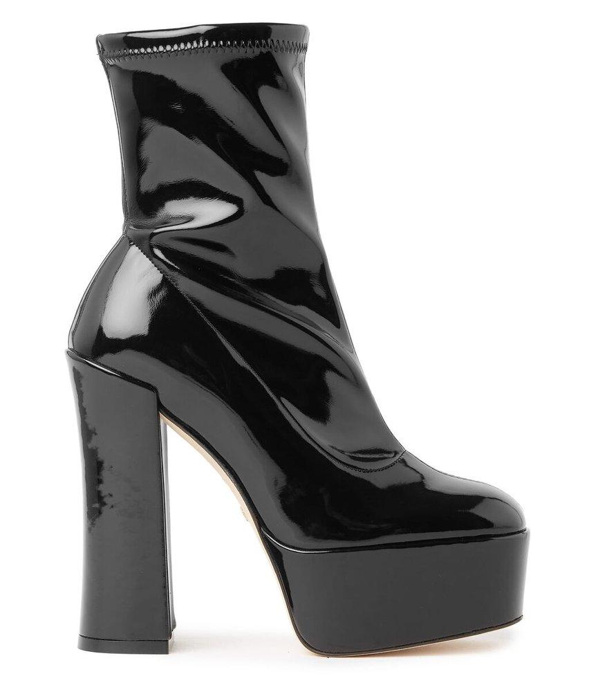 Skyhigh patent-leather platform ankle boots