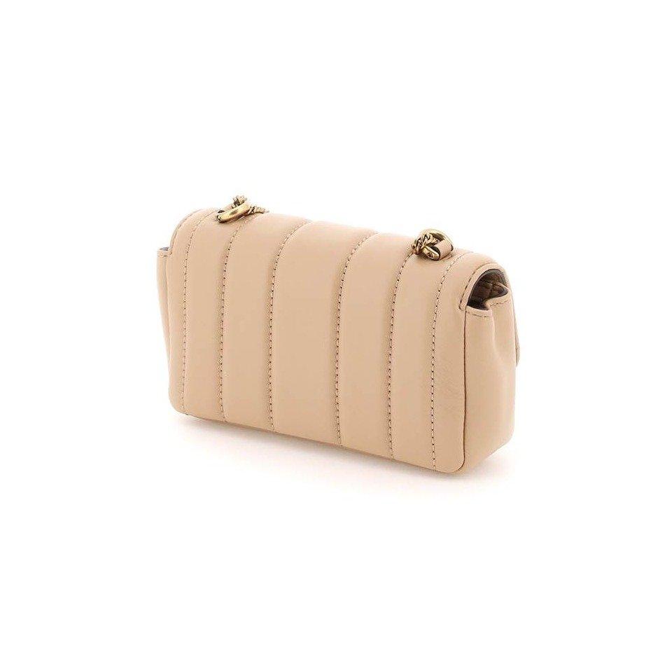 Kira Mini of Tory Burch - Ivory leather quilted bag with flap and