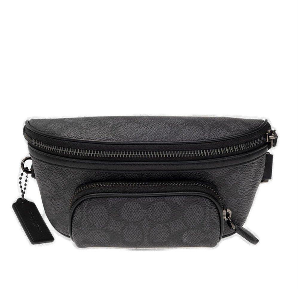 COACH Monogram Belt Bag in Black for Men Lyst