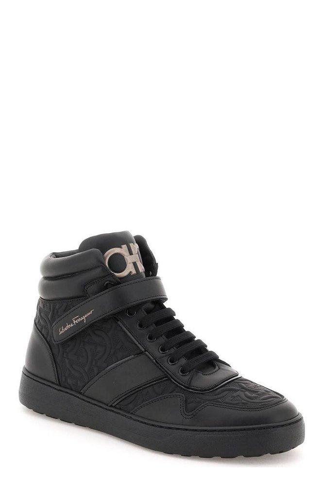 Ferragamo High-top Sneakers in Black for Men | Lyst