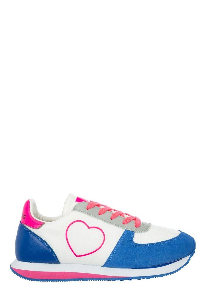 Love Moschino Walk Lover Lace-up Sneakers in Blue | Lyst