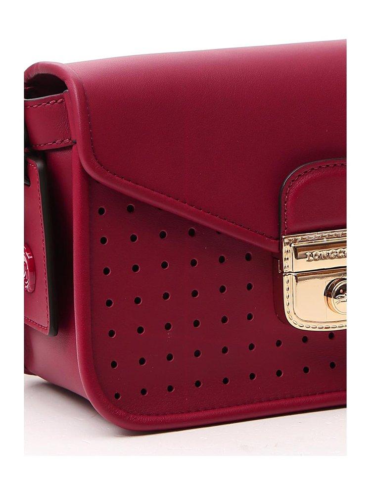 Longchamp Mademoiselle Foldover Top Shoulder Bag in Red | Lyst
