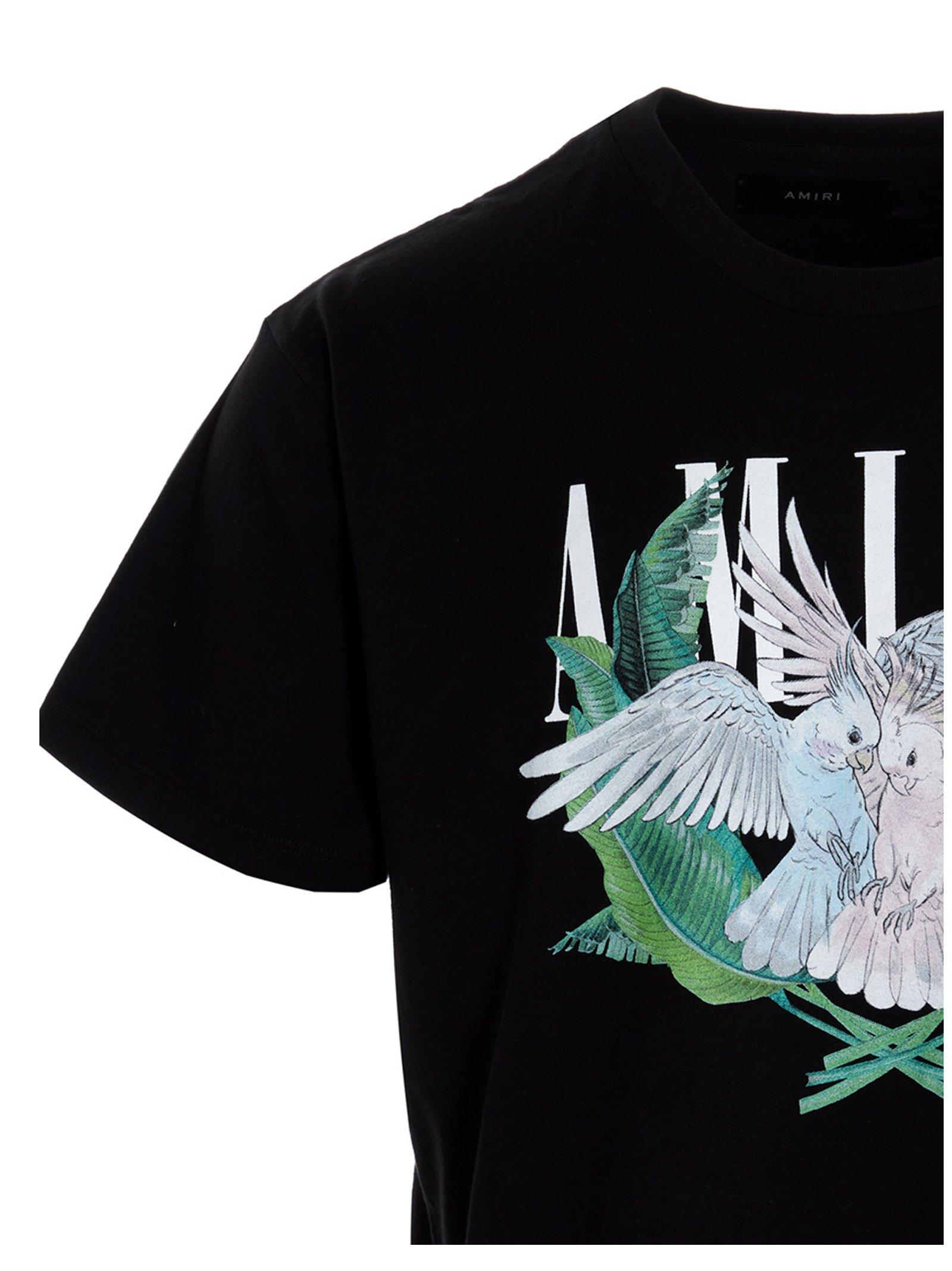 Amiri Lovebirds Logo T-shirt in Black for Men | Lyst