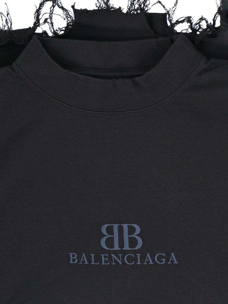 【BALENCIAGA】BB CLASSIC BALENCIAGA CROPPED Tシャツ ロゴ BALENCIAGA】BB CLASSIC BALENCIAGA CROPPED Tシャツ ロゴ