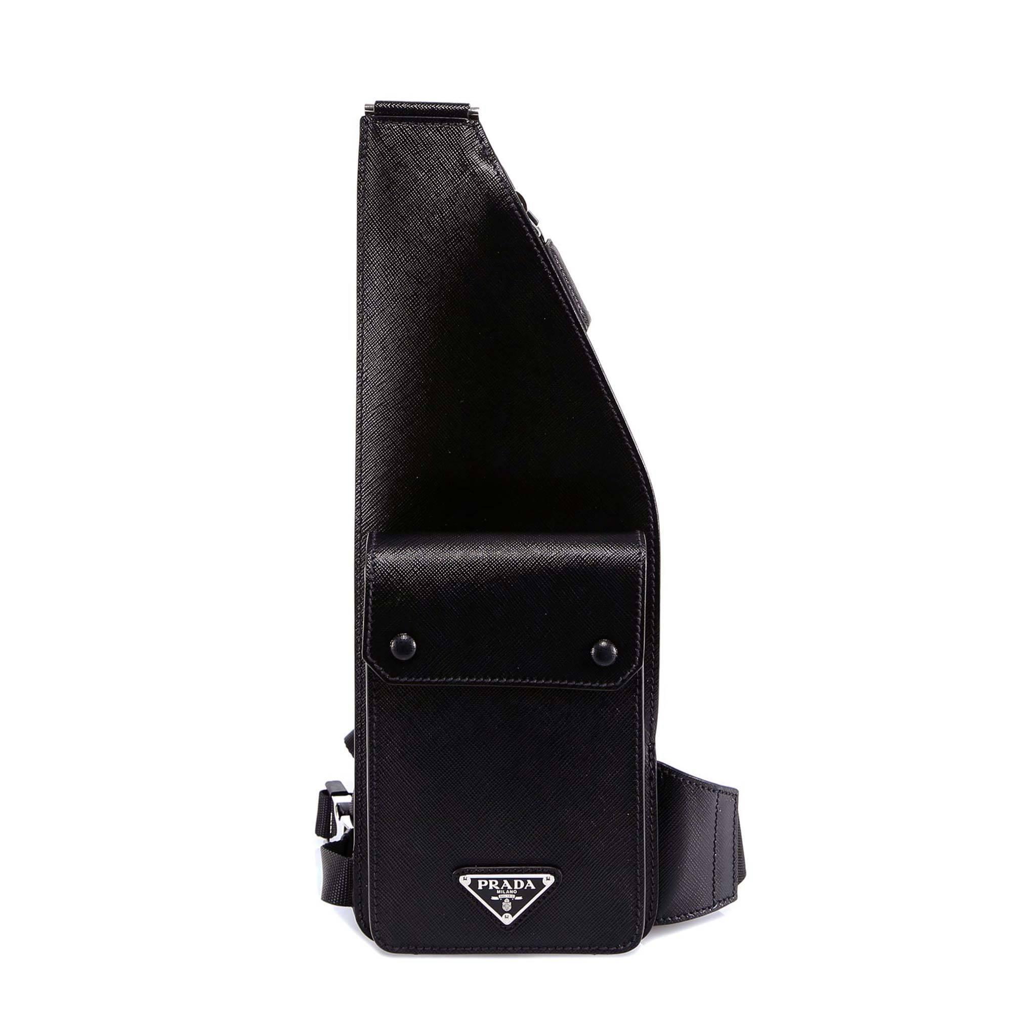 Prada Harness Crossbody Bag in Black for Men | Lyst