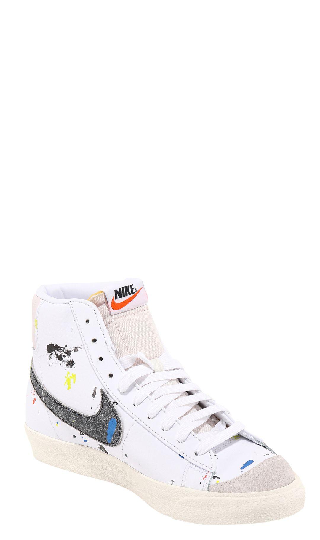 Nike Blazer Mid '77 Paint Splatter Sneakers in White for Men | Lyst
