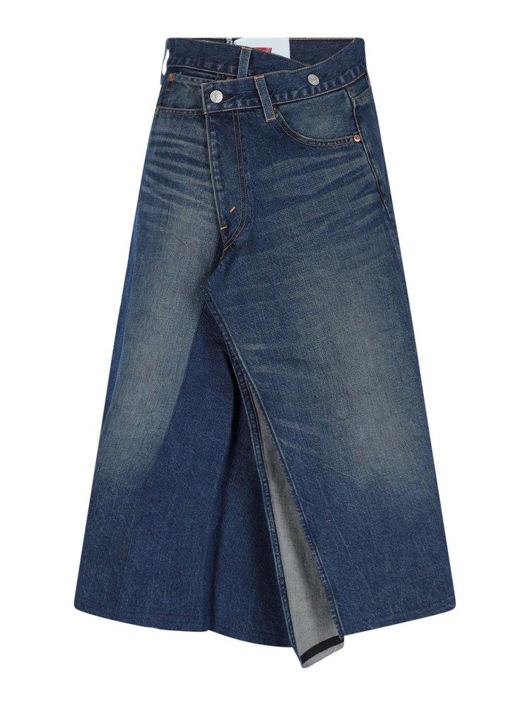 Junya Watanabe X Levis Asymmetric Denim Skirt in Blue | Lyst
