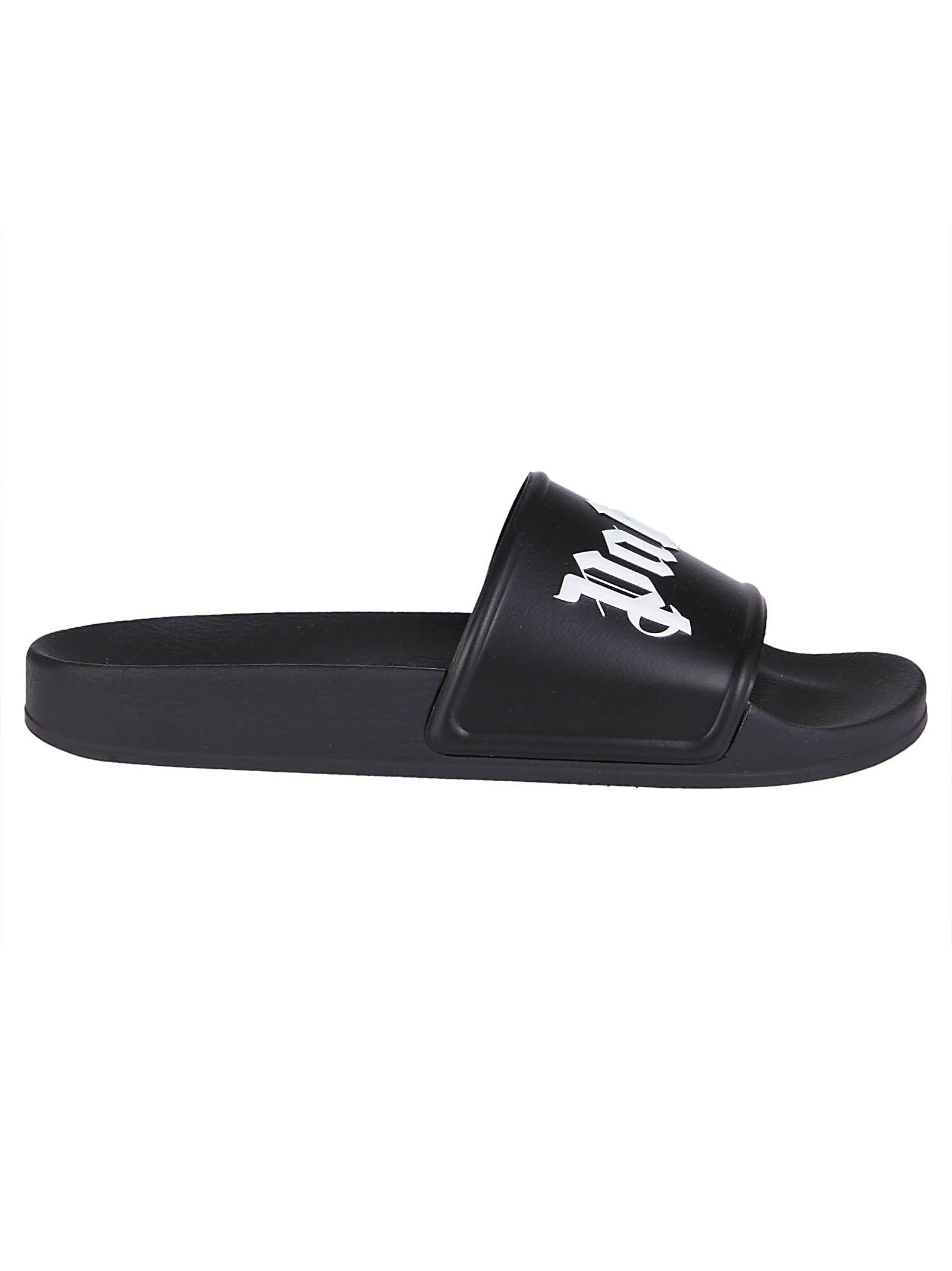 Palm Angels Rubber X Ice Cream Printed Pool Slides in Black for 
