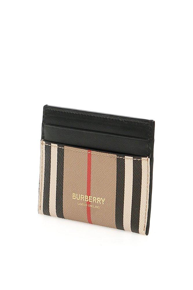 Burberry Icon Stripe Card Case in Black | Lyst