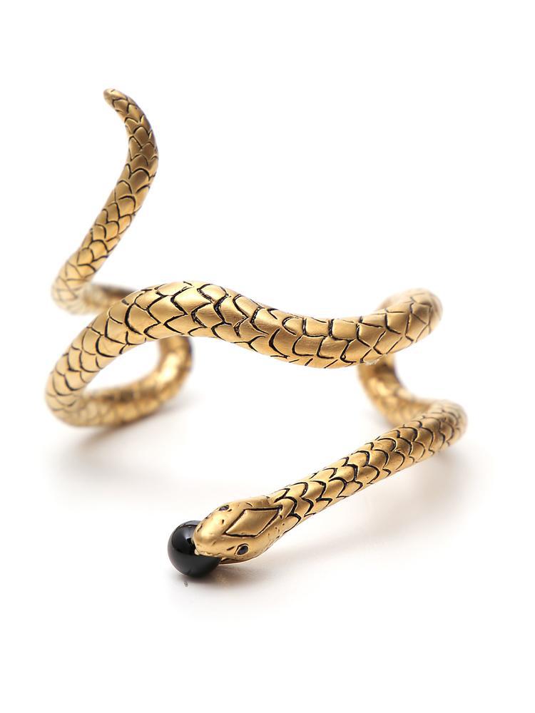 Saint Laurent Brass Snake Bracelet in Metallic | Lyst