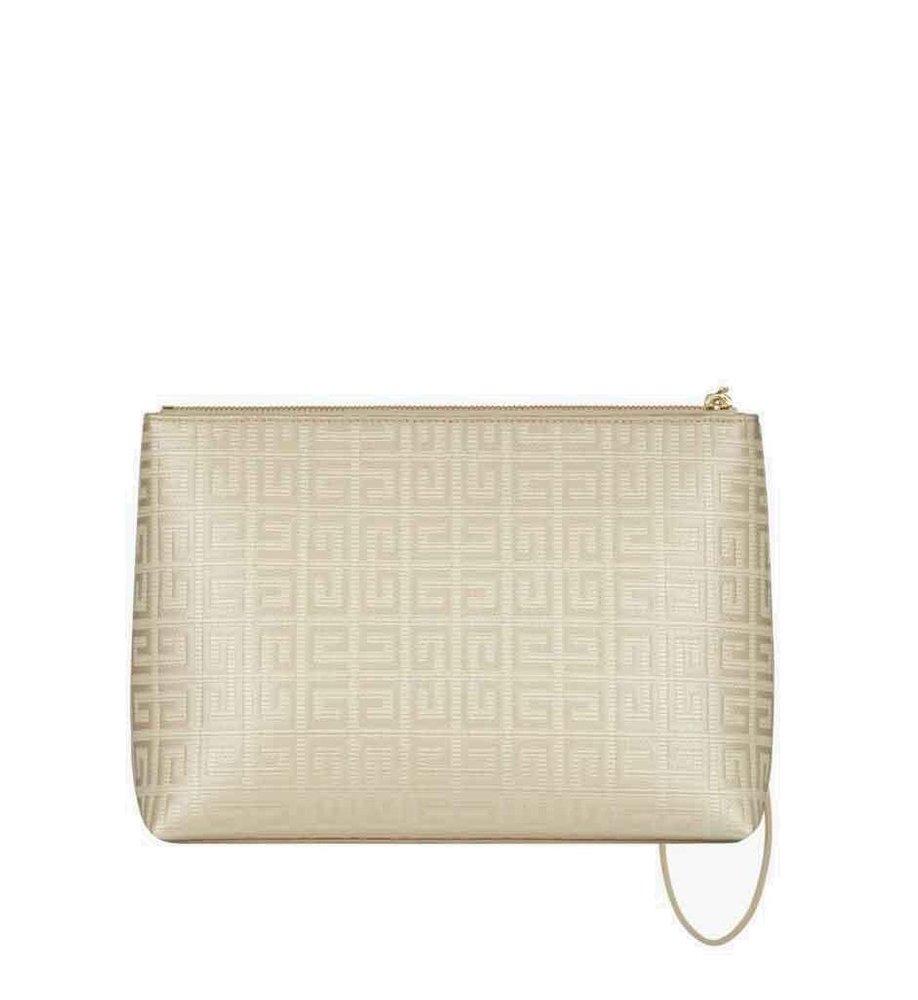 Large white top clutch bag