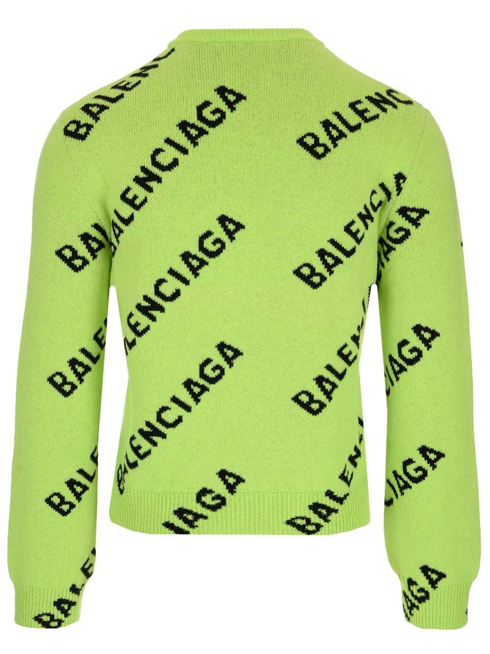 balenciaga green logo hoodie