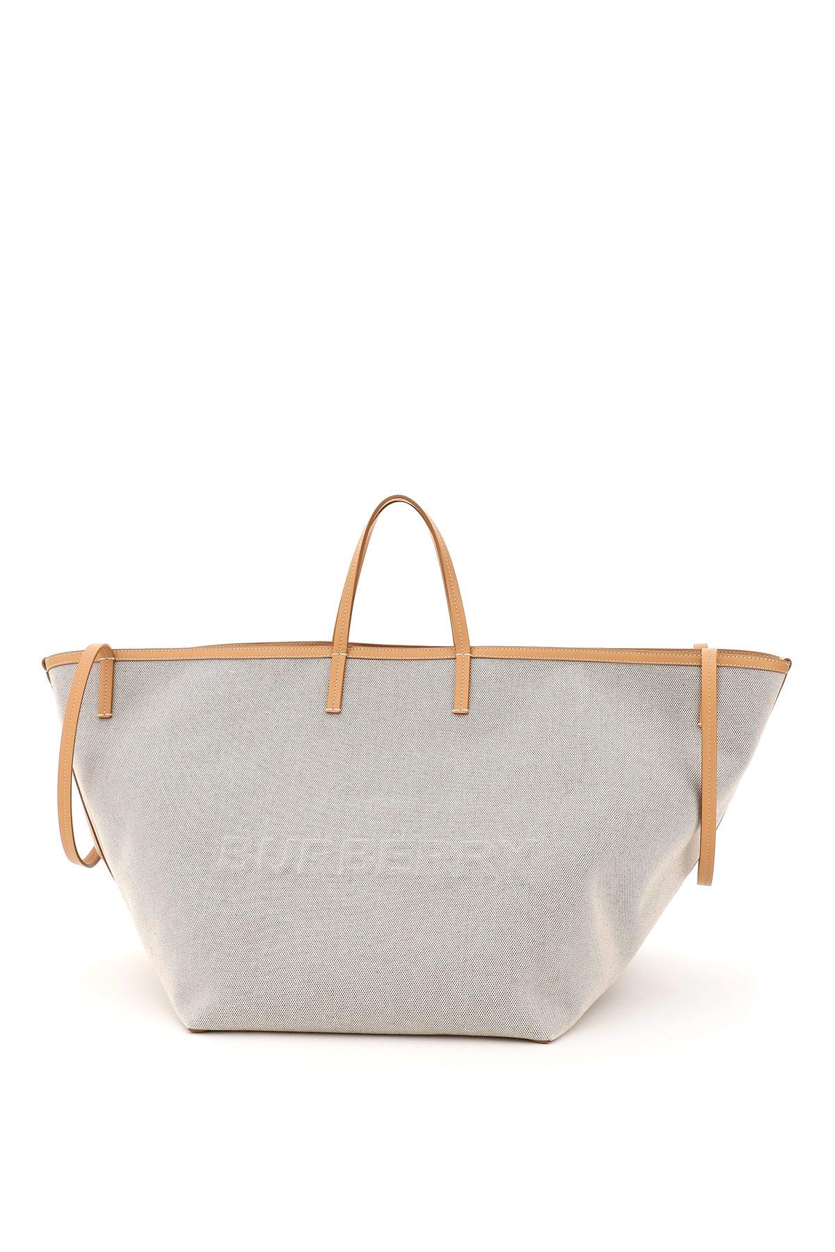 Burberry Embossed Logo Extra Large Beach Tote Bag in Natural | Lyst