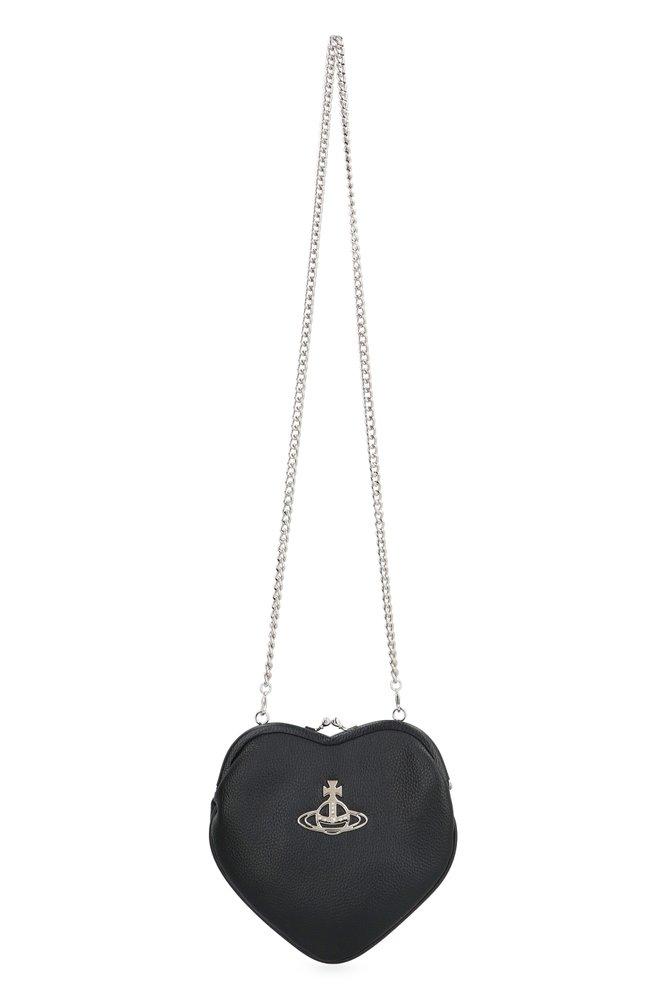 ★Vivienne Westwood★ Bell Heart Frame Tote Bag Black 4B0100 Vivienne Westwood Black Belle Heart Frame Bag - Tote Bags