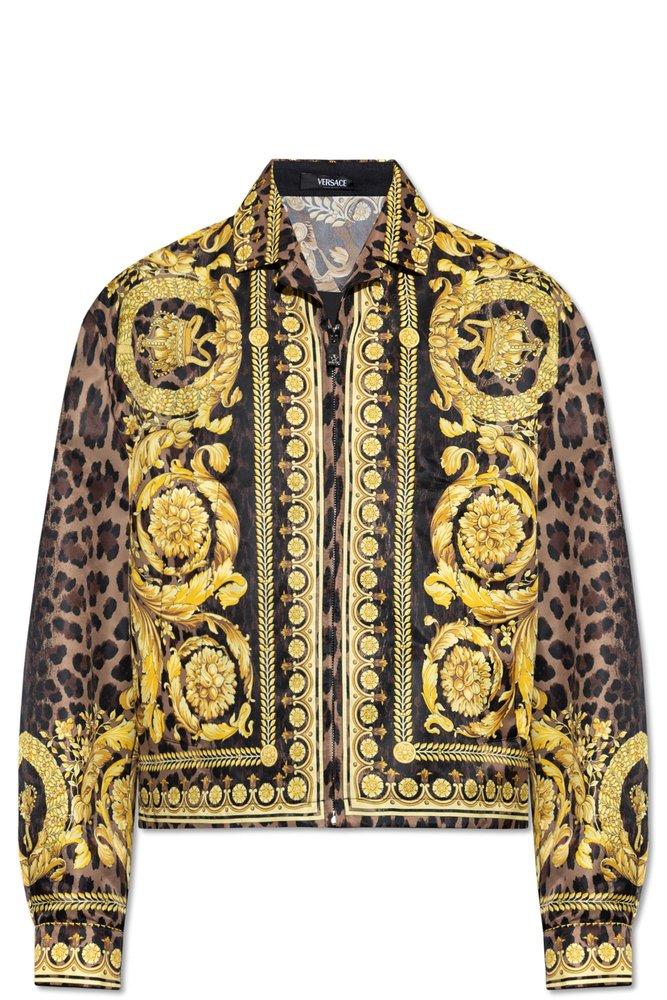 Versace Patterned Jacket in Yellow for Men | Lyst