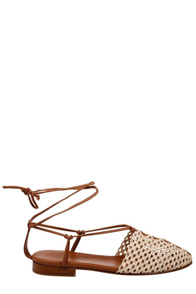Hereu Forana Closed-Toe Mesh Sandals in Brown | Lyst