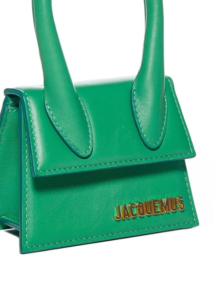 Jacquemus Le Chiquito Top-Handle Bag Mini Green in Leather with