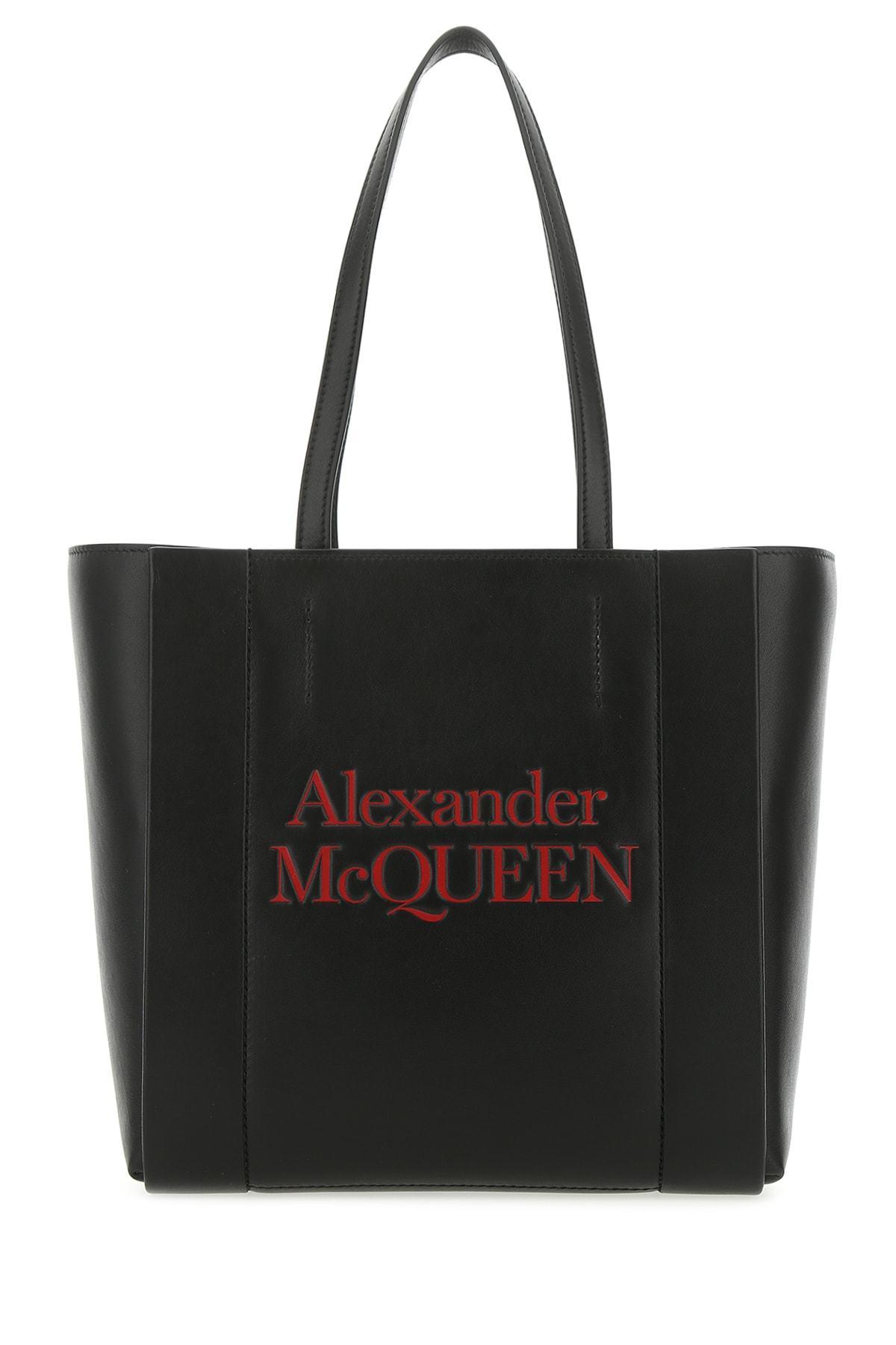 Alexander McQueen Leather Signature Logo Shopper Bag in Black - Save 25% -  Lyst