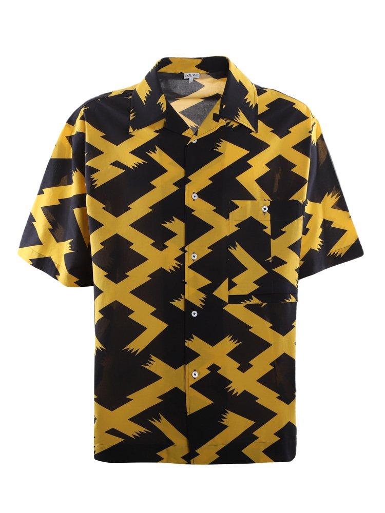 Loewe Cotton Shirt With Two-tone All-over Print for Men | Lyst