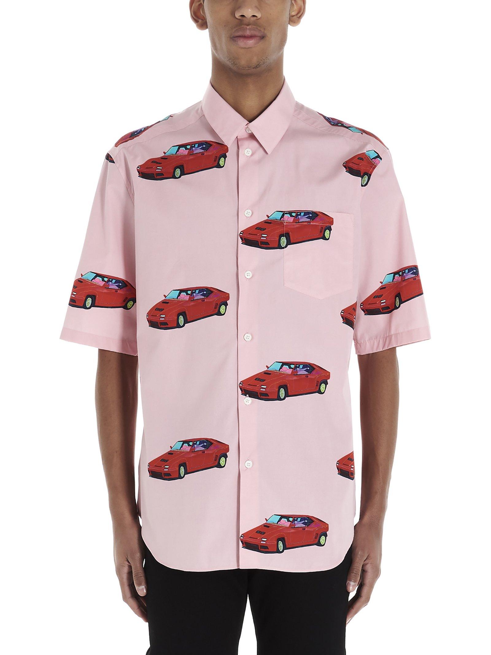 Versace X Andy Dixon Short Sleeve All Over Print Cars Shirt in Pink for Men  | Lyst