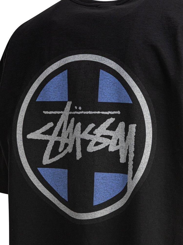 Stussy Pigment Dyed Cross Dot T-Shirt in Black for Men | Lyst