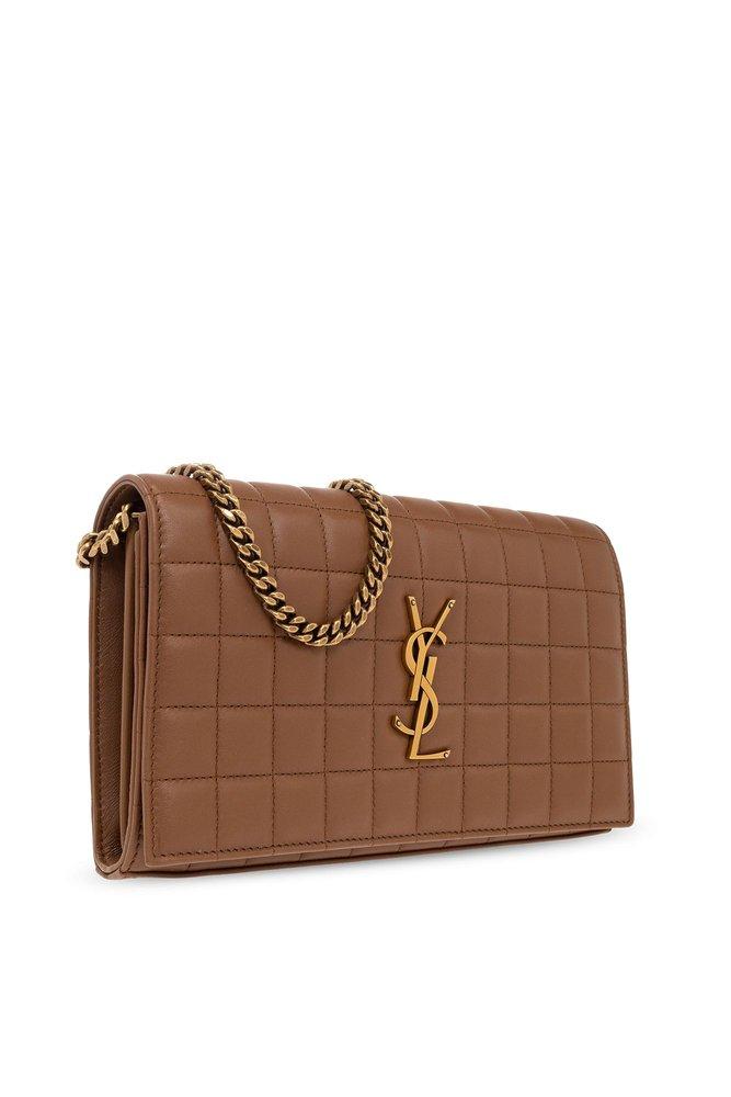ysl clutch brown