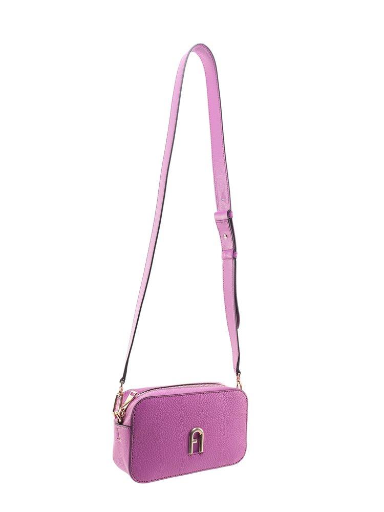 Furla Logo-plaque Zipped Mini Crossbody Bag in Purple | Lyst