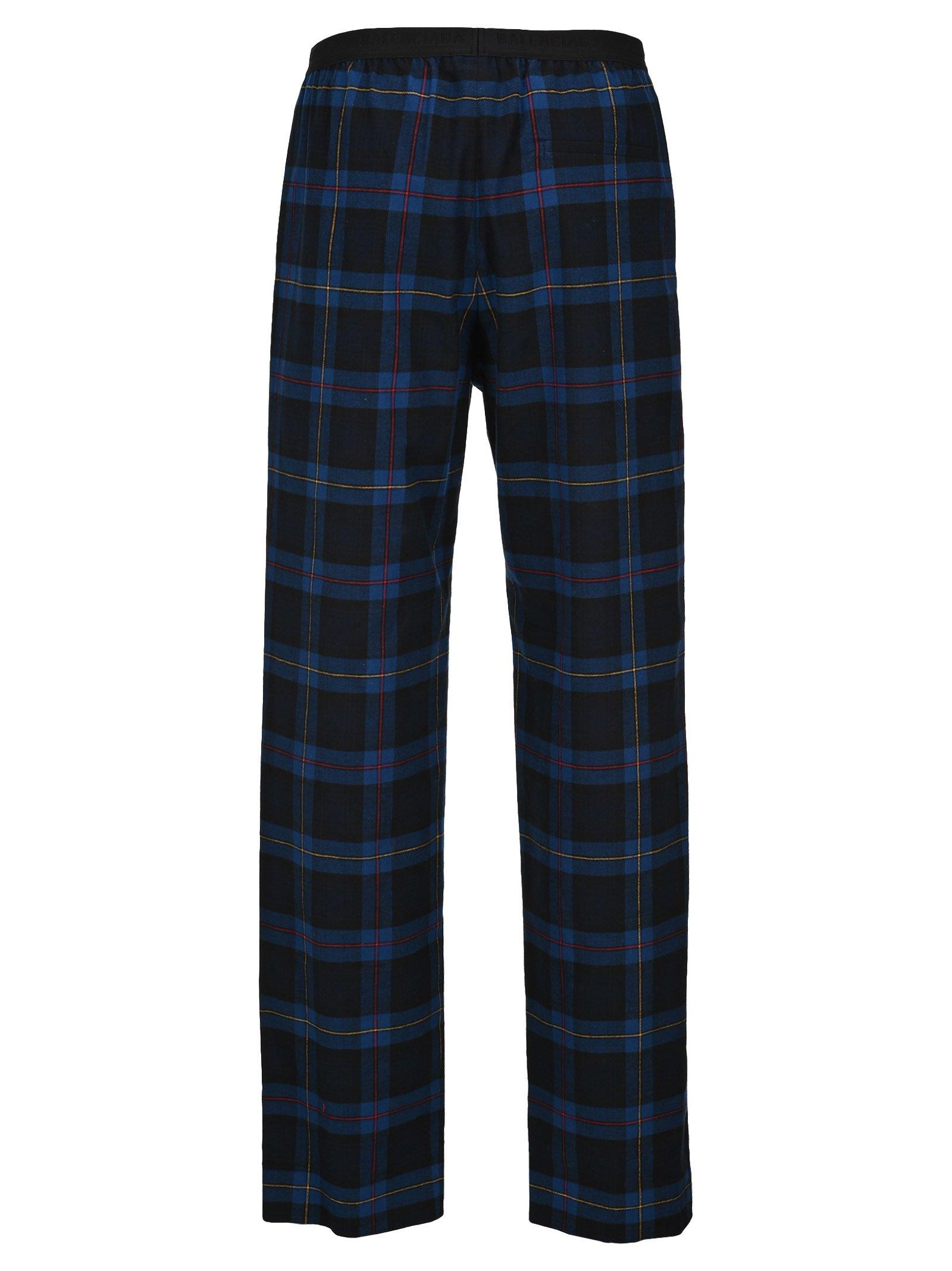 Balenciaga Checked Flannel Trousers for | Lyst