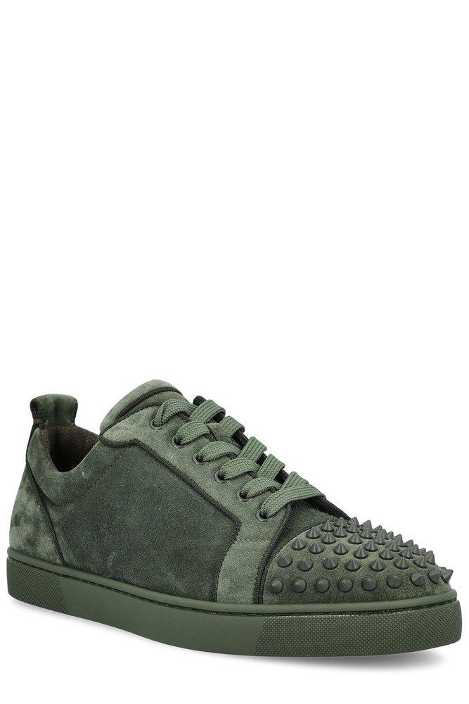 Black spike louboutin trainers 2025
