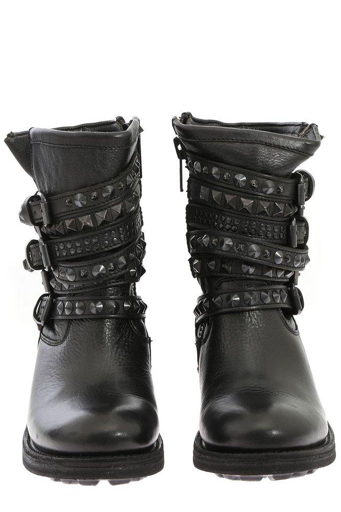 Ash Buckle Detailed Boots in Black Lyst