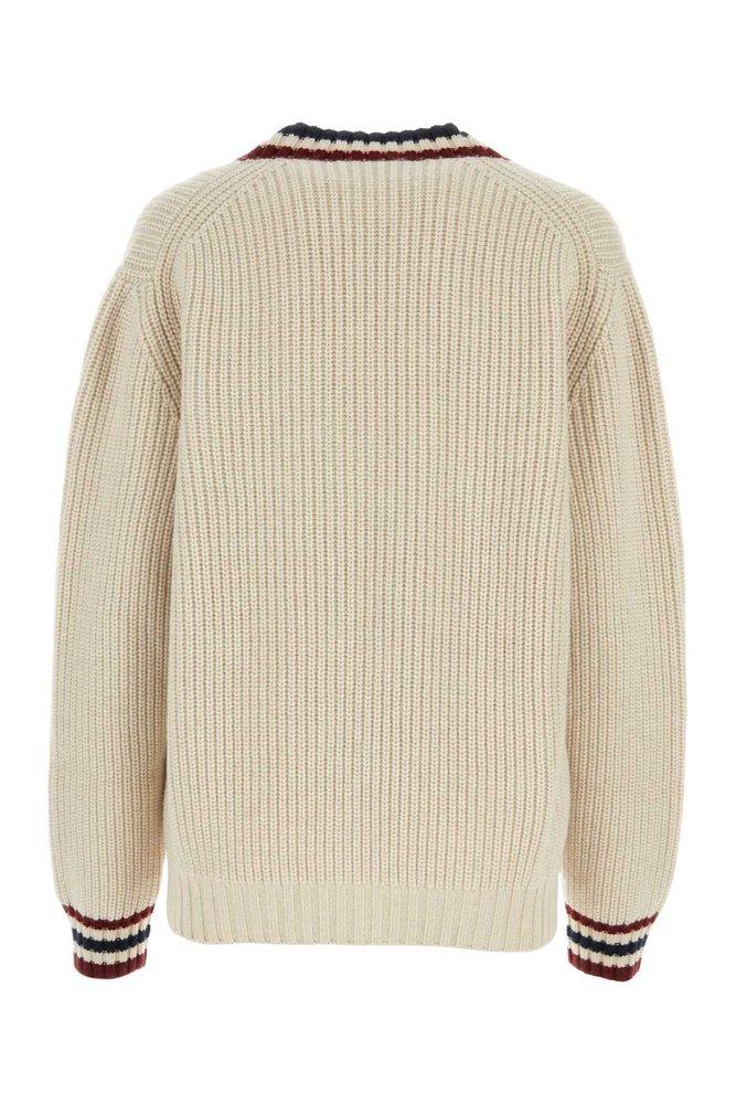 Miu Miu Maglione in Natural | Lyst Miu Miu Maglione in Natural | Lyst