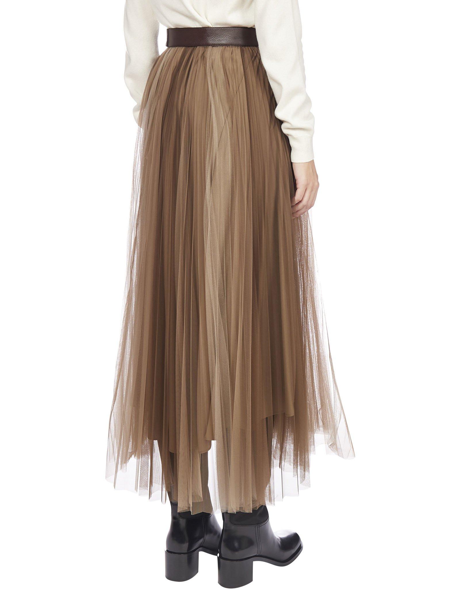 brunello cucinelli tulle skirt