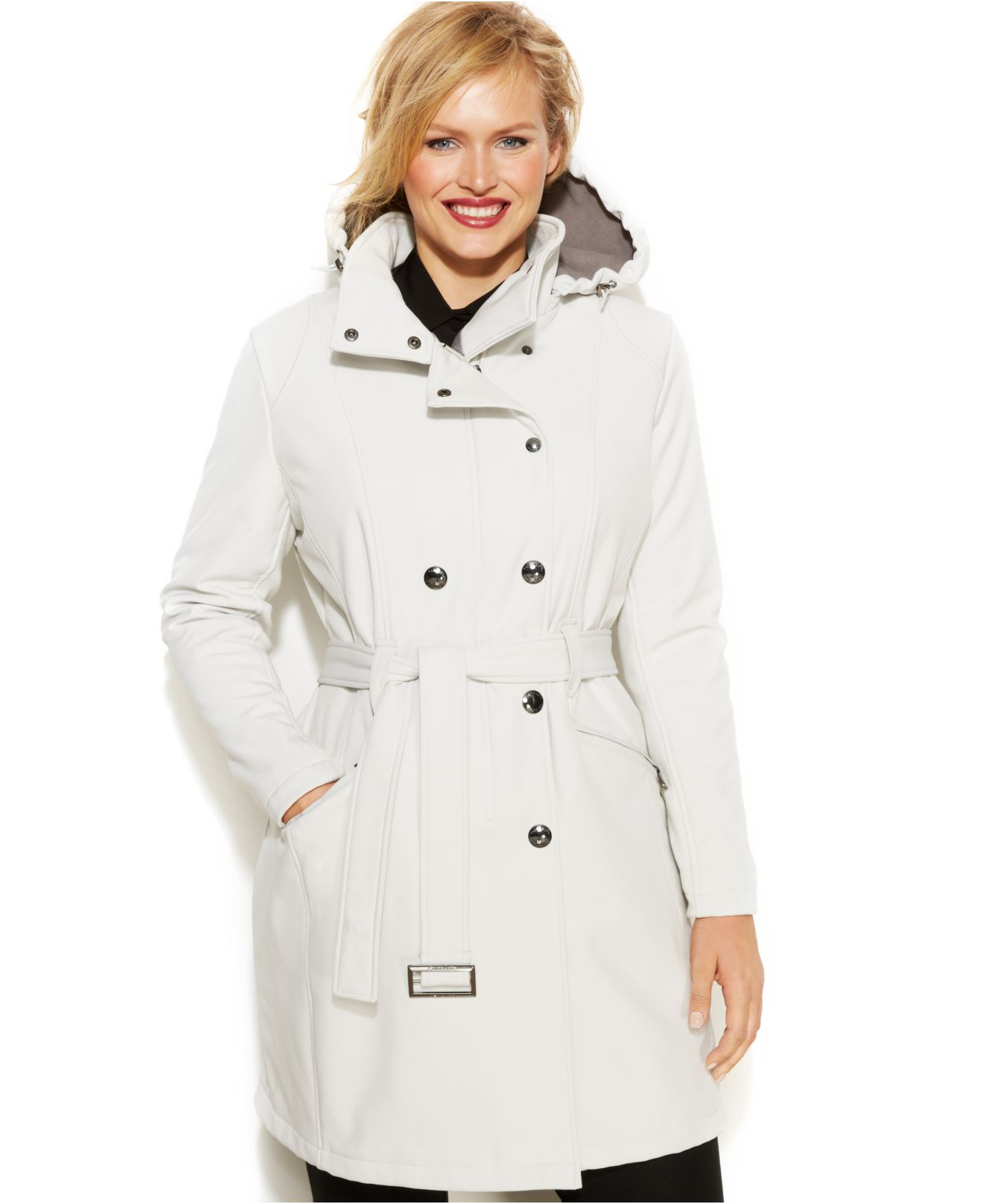 Calvin Klein Wool Cashmere Blend Peacoat In Natural Lyst Gallery