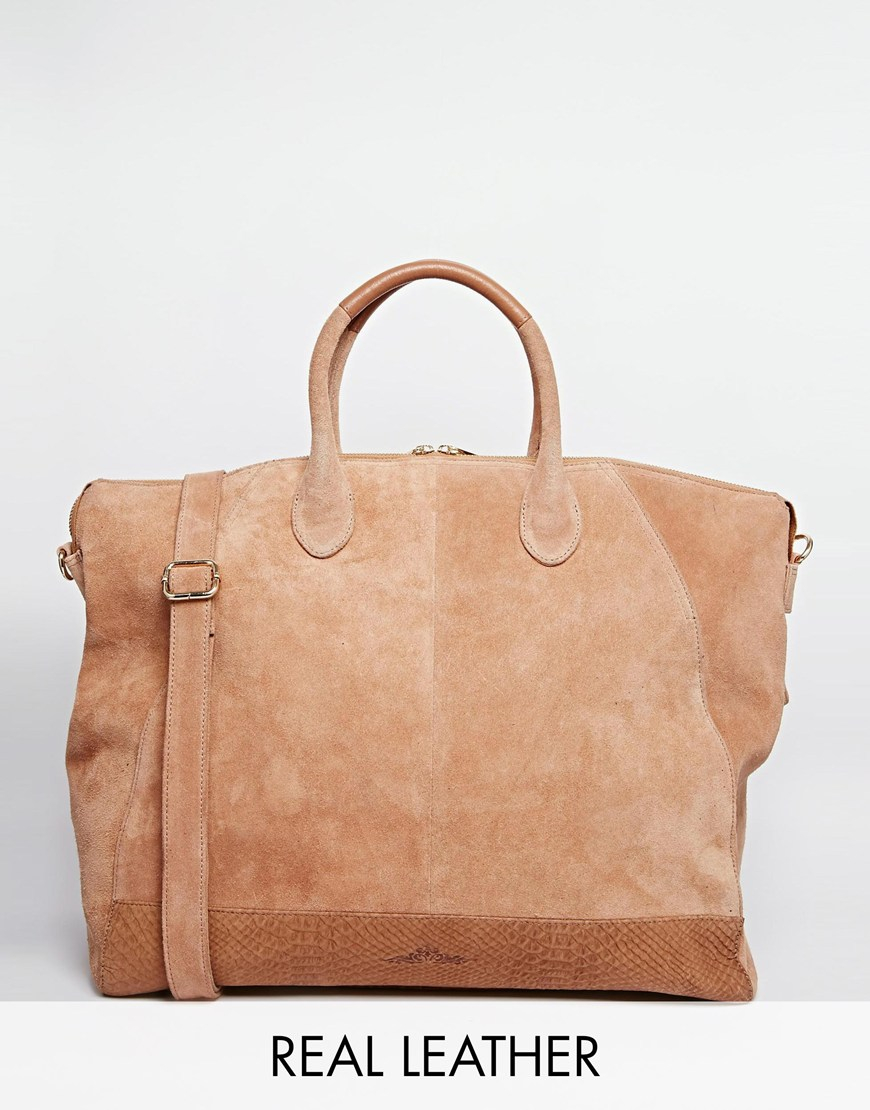 Urbancode Leather Weekend Bag in Tan (Brown) - Lyst